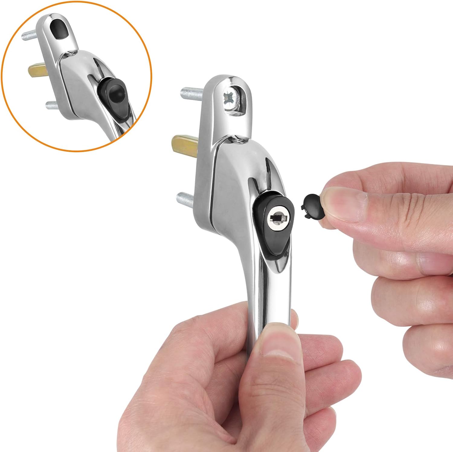 Lock Window Handle with Key, 43mm Spacing Universal Aluminium Alloy Window Handle - Image 7