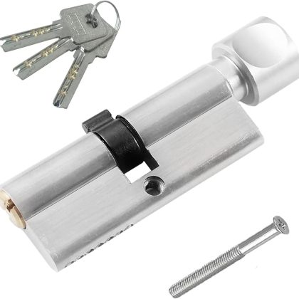 Euro Cylinder Thumb Turn Door Lock, Anti Pick Security Lock Cylinder for UPVC & Wooden Doors