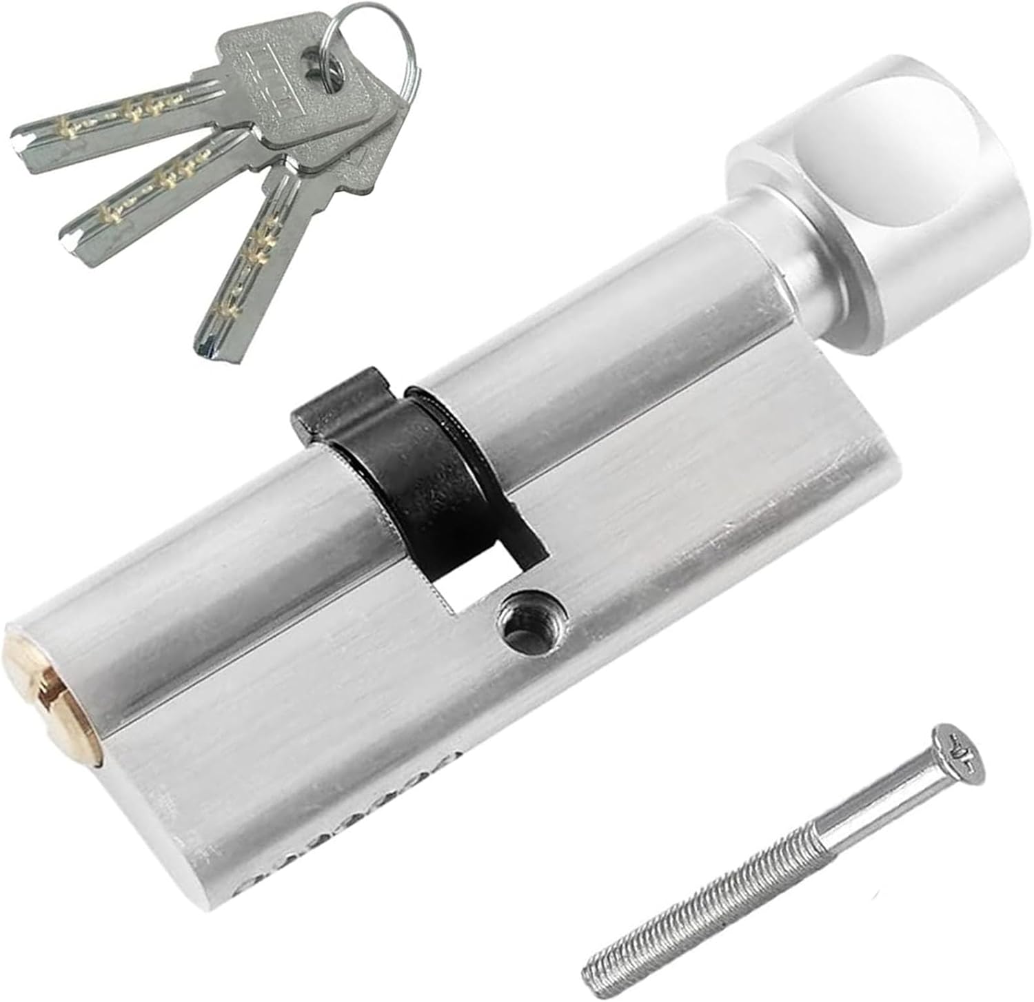 Euro Cylinder Thumb Turn Door Lock, Anti Pick Security Lock Cylinder for UPVC & Wooden Doors