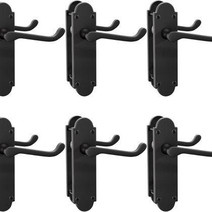 Zinc Alloy Interior Door Handle Set with Privacy Lock for Bathroom & Bedroom Doors