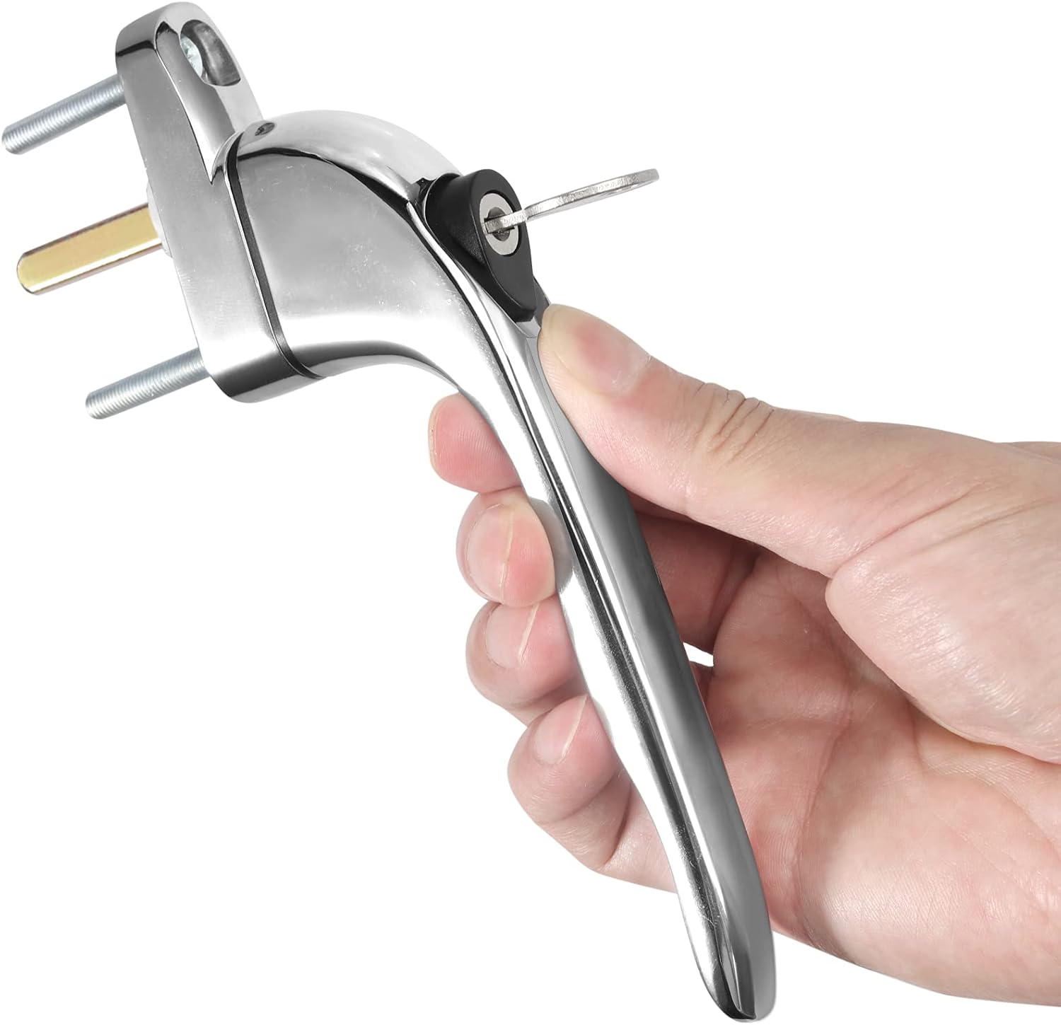 Lock Window Handle with Key, 43mm Spacing Universal Aluminium Alloy Window Handle - Image 2