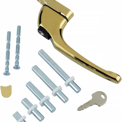 Universal Multi-Spindle Window Handle with Key – 43mm UPVC & Timber Replacement Handle