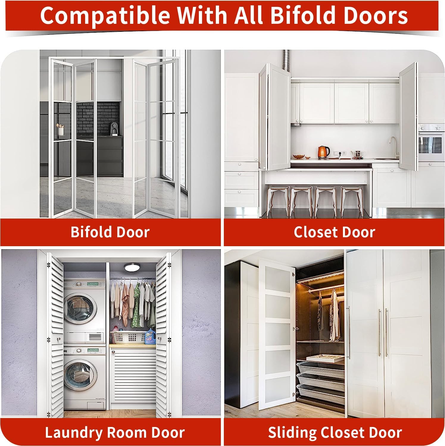 2 Pack Bifold Door Hardware Repair Kit for Sliding & Closet Doors Replacement Parts - Image 5